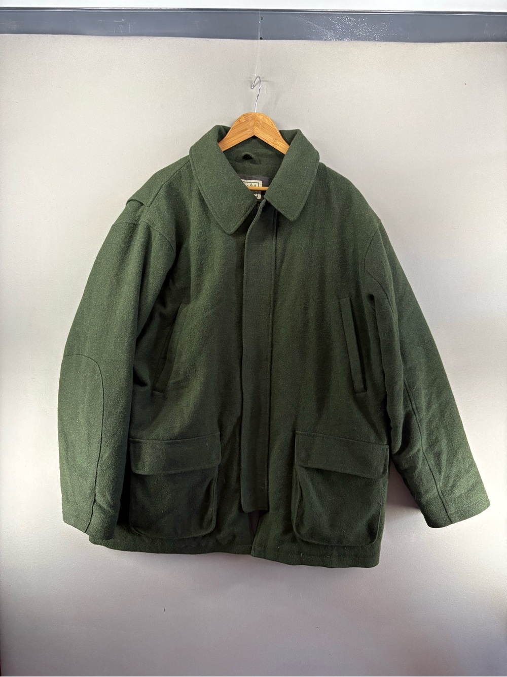 LL Bean Jacket Mens XXL R Green Maine Guide Wool Parka Thinsulate Coat Insulated